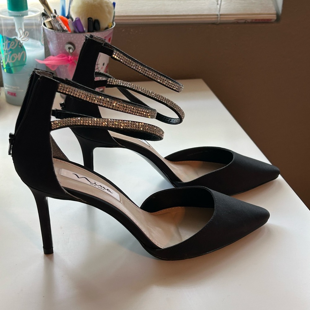 Nina Elegant Black Stiletto Heels